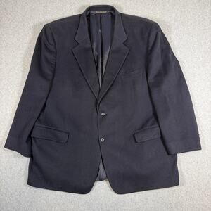 Jack Victor Loro Piana 100% Cashmere Blazer Black Big & Tall 54L Kingwood Fit